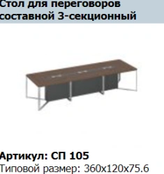 Decorative Conference Table Insert SPEECH Section 120 Model SP 435