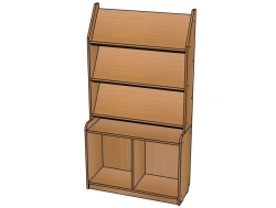 Single-Sided Book Display with Base, 3 Shelves / SJ130