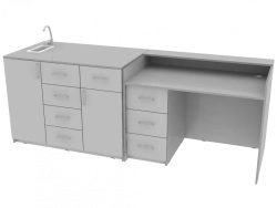 Demonstration Table with Plumbing, 2400x740x900mm