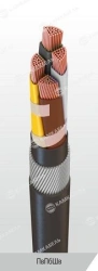Power Cable with Copper Conductors and Cross-linked Polyethylene Insulation, 3kV, PвПбШв Model