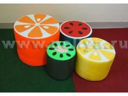 Assorted Pouf "Nellya" - Kiwi, Orange, Lemon, and More