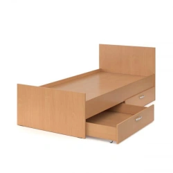 Single Bed with Drawers - Modern Design