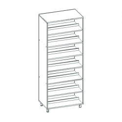 Double-Sided Library Shelf - Durable MDF Construction