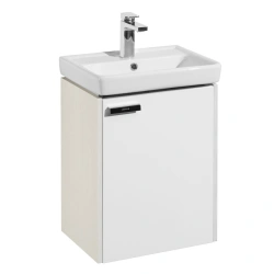 Aquaton York 50M White Sink Cabinet, Bleached Wood 1A170901YOAY01