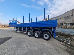 Metal Platform Semi-Trailer Politrans 94171-031 with Pneumatic Suspension