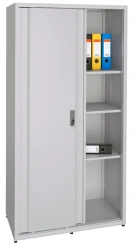 Metal Storage Cabinet with 3 Shelves and Sliding Doors - Model K-03