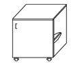 Low Mobile Cabinet with Door for Research TП-6