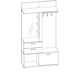 Hallway Furniture Set for Public Spaces NM 04