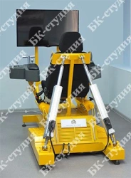 Interactive Bulldozer Simulator on Dynamic Platform