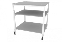 Adjustable Equipment Trolley Table with Shelf 700x600x640_800mm