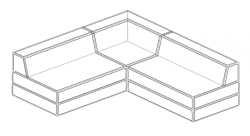 Soft Seating Sofa RL 06/06 with Modular Design