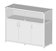 Horizontal Display Showcase 1500x550x1148 mm