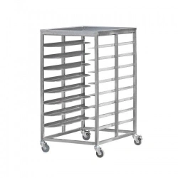 Stainless Steel Dirty Dish Collection Trolley