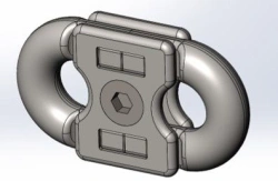 Elevator Connecting Link 19x75 with Clamping Plates, Drawing 962-58.4273CB