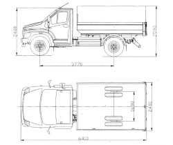 GAZ-SAZ-25072 Dump Truck on GAZ-C41R13 Chassis with 8700 kg Capacity