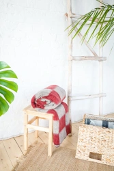 Half-woolen blankets for children of all age groups, except newborns, mottled and smooth dyed, article C105/1-ILSH