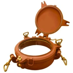 Round Marine Porthole for Closing Openings in Hulls and Walls