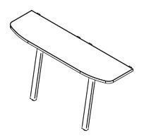 Office Wooden Extension Connector - "Line" Furniture Set