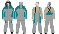 High-Visibility Men's Suit (Jacket & Bib Overalls) for Cold Weather Protection