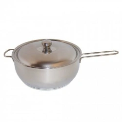 Corrosion-Resistant Steel Saute Pan for Cooking and Serving
