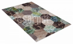 Non-Slip Cut-Out Carpet iCarpet PRINT "Honeycomb Tropics" 60x100 cm