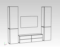 TV Stand for Electronics and Office Equipment