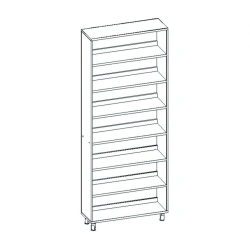 One-sided Library Shelf - LDSP Base
