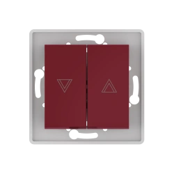 Caduceus Aling Prestige Hidden Installation Button Switch for Rolling Shutters, 10A, 250V~, Burgundy, Art. 60075.3