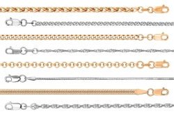 Diamond-Cut Singapore Gold Chain Necklace NC15-028 0.2mm 40cm 1.08g