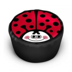 Children's Decorative Pouf with Application - Drum, Ladybug, Octopus, Crab, Snail, Motorcycle, Emergency Car, Ambulance, Fire Truck