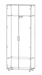Wide Clothing Wardrobe with Depth of 445mm