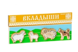 Wooden Puzzle Board "Otara" with 5 Animal Figures - Model 382-3