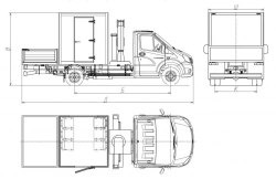 Mobile Workshop Vehicle 3008EF with Crane Based on GAZ A21R22, A21R32, A22R22, A22R32, A23R22, A23R32