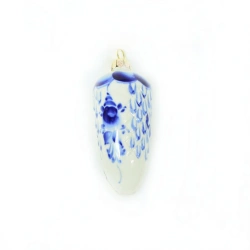 Decorative Pine Cone Christmas Ornament in Porcelain 45x45x115mm
