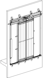 Fire-Resistant Elevator Shaft Doors, Double-Swing, Central Opening, SM.2C.E130