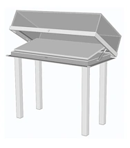 Horizontal Display Showcase 1000 x 500 x 900 mm