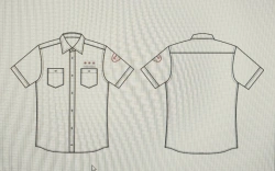 Short-Sleeve Formal Shirt for Train Staff, Custom Design
