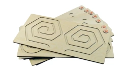Polygonal Hemisphere Board with Styluses and Wooden Sticks