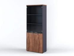 Wide Combined Office Cabinet with Glass - Art. FШНС 02