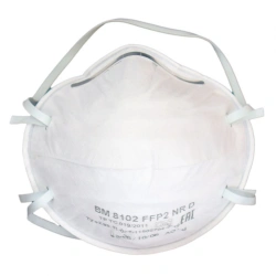 White Filtering Half Mask for Aerosol Protection, VM Brand, Model VM 8102 FFP2 NR D