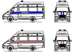Emergency Transport Vehicles for Rescue Services and Police - Models 3009SK, 3009GK, 3009YK, 3009SP, 3009GP, 3009YP
