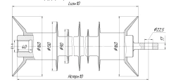 Ribbed Silicone Rubber Insulator for Electric Railway FSPKr 160-25/0.95-P