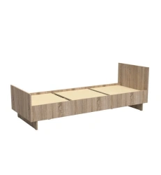 Single-layer household bed made of particle board (KL1)