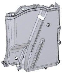 Right Wheel Arch Trim for Car Interior, Model 96817146ZD