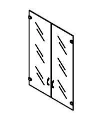 Medium Glass Doors for Office Furniture Set "Agat