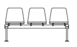 Sectional Rigid Chair for Multiple Seating