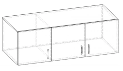 Height Compensating Wardrobe Extension with Shelves and Doors RL 02/19