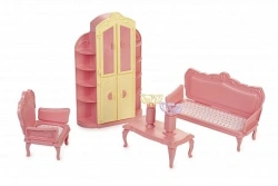 Elegant Doll Living Room Set "Little Princess" (Soft Pink)