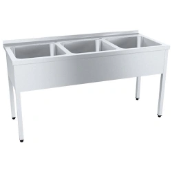 Professional Stainless Steel Sink with Reinforced Countertop, Model VMOцб3-500ПНТс