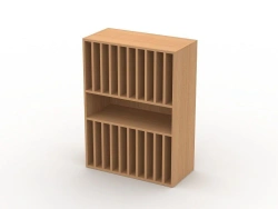 Wall-Mounted Magazine Shelf with 18 Vertical Compartments